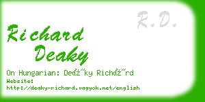 richard deaky business card